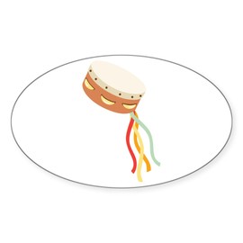 CafePress Tambourine Instrument Sticker Sticker (Oval 50 pk)