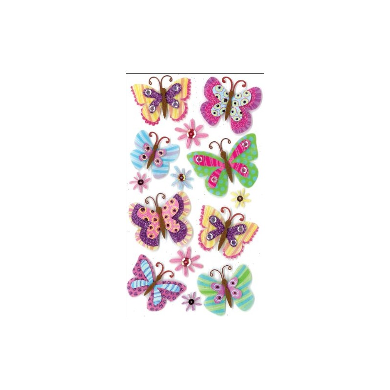 Jolees Boutique Dimensional Stickers, Paisley Butterfly