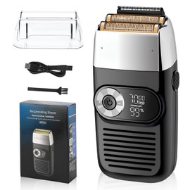 Afeitadora Eléctrica para Hombre,2 en 1 Recortadora de Precisión Inalámbrica,Afeitadora para Hombre Recargable Contra Agua,Red de Cuchillos Ultrafin,Maquina de Afeitar Led el Hogar de Los Hombres