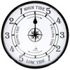WEEGEEKS 8 inch Tide Clock Nautical Clock, High Tide Low