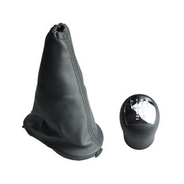 Do!LED Gear Stick Knob Chrome Look + Gear Stick Boot Frame 5 Gears Compatible with Renault Clio II (2001-2005) and Thalia II (2008-2013) Set