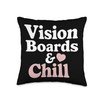 Manifestation Vision Board Goal Setting Dream Big Visualize Throw Pillow