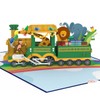 papercrush® Pop-Up Card Railway with Animals - Funny 3D Birthday