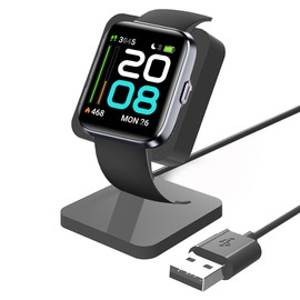 for ID208/IDW208 Plus Charger Stand,Blueshaweu Charging Stand Desk Watch Stand Holder Charging Dock Station Compatible with Quican/WMK ID208 Plus 1.8"/ID208 Plus 1.8 Inches Smart Watch (Black)