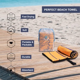 4Monster Microfiber Beach Towel Quick Dry,Super Absorbent Lightweight Travel Towel for Swimmers, Sand Free Camping Towel, Beach Towels for Pool,Swim,Water Sports,Yoga (01Jellyfish, 63.00" x 31.50")