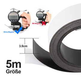Ferroband Eisenband selbstklebend 500 x 3,5 cm Magnetband selbstklebend schneidbar für Magnete Schilder Piktogramme Präsentationsmaterial Whiteboard