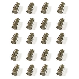 MOAMUN 20PCS Cord End Caps for Jewelry Making, Magnetic Clasps for Leather with Locking Leather Rope Necklace/Bracelet Buckle(Silver 6mm)