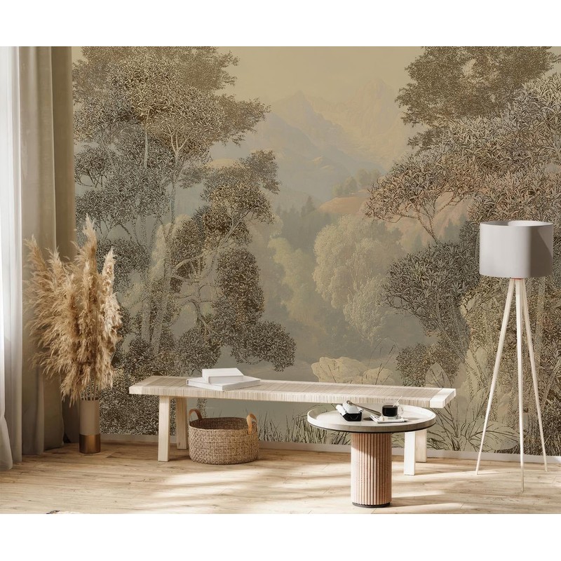 AFZEVEB-Tropical Jungle Peel and Stick Wallpaper Forest Walls Mural