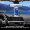 Dickno Handicap Placard Holder, 11.6" x 5" Ultra Transparent Disabled