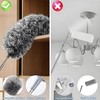 8 en 1 Plumero de Limpieza Reutilizable, Plumero Extensible para