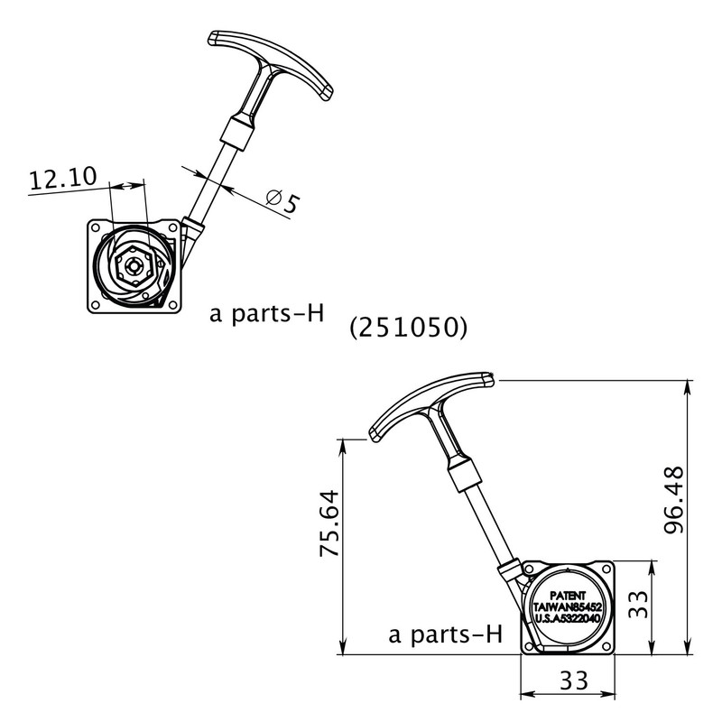 FORCE Engine Ersatzteil Seilzugstarter Soft A Parts