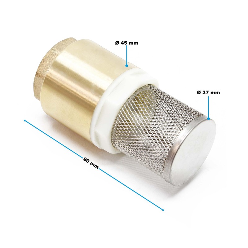 Brass Foot Valve with Check Valve and Stainless Steel Basket
