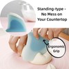 JCJCJC "Shark Fin" Bowl Scraper, Silicone Kitchen Scraper Tool