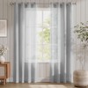 Topick Sheer Curtain with Eyelets, Transparent Curtain, Pack of 2,