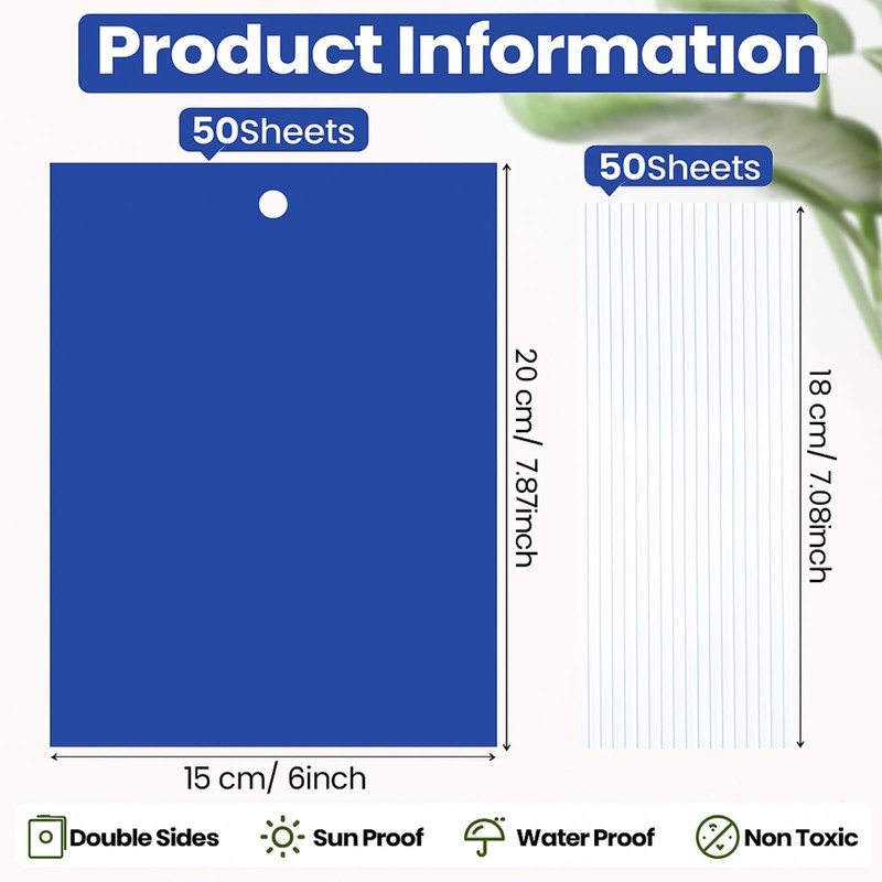 Qualirey 50 Pcs 6 x 8 Inch Sticky Traps for