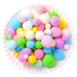 Pack of 500 Colourful Pompoms for Crafts, Colourful Pompoms, 10/15/20/25/30 mm Pompom Balls, Craft Pompoms, Pompoms Balls for DIY Creative Craft Decorations Colourful Pom Poms Pompoms (Colourful