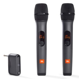 JBL Wireless Two Microphone System with Dual-Channel Receiver, Black (Renewed)