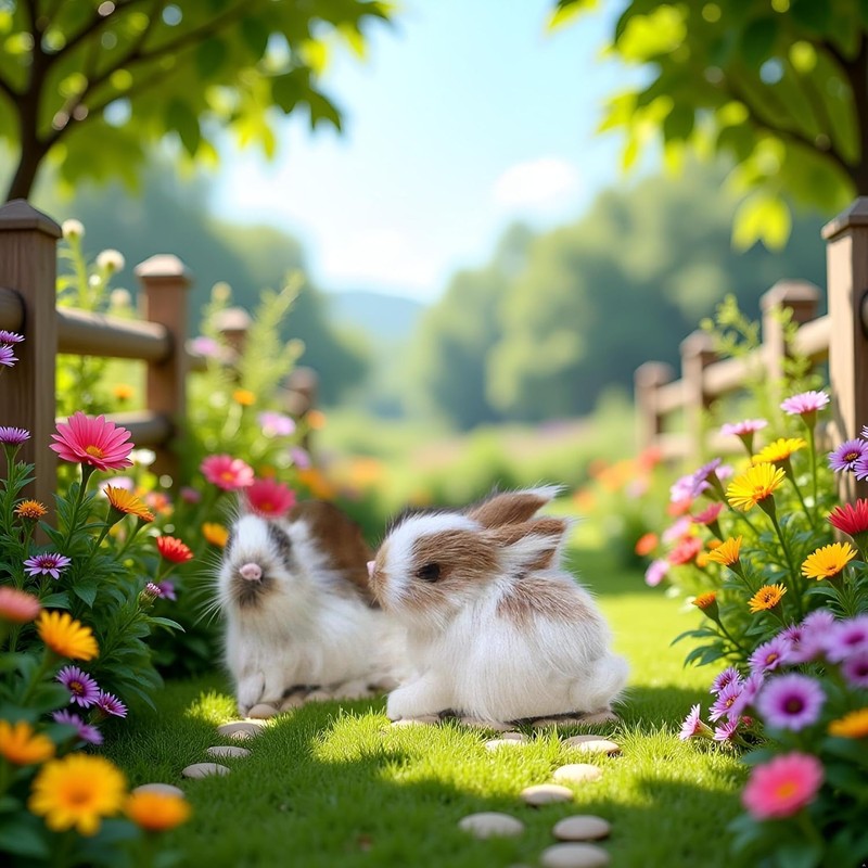 JIzian Mini Simulation Rabbits, Realistic Cute Plush Rabbits Lifelike Plush