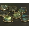 labradorite double sided elegant cut pendant