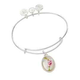 Alex and Ani Printed Flower 'Mom' Charm Bangle