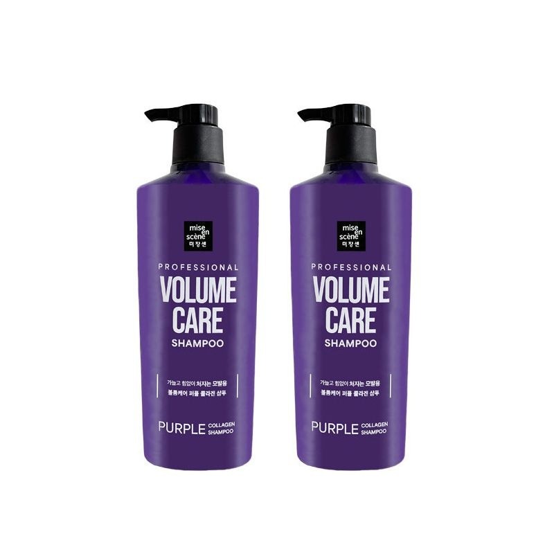 Mise-en-scène 미쟝센 볼륨케어 퍼플 콜라겐 샴푸 680ml + 680ml