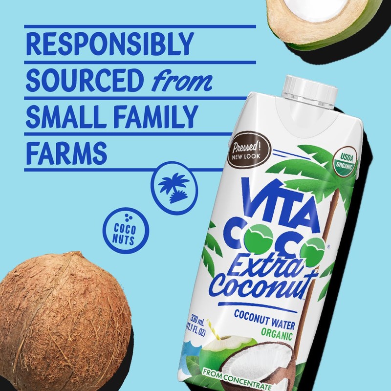 Vita Coco Organic Coconut Water, Extra Coconut | More "Coconutty