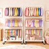 Heavy Duty Kids Clothing Rack Rolling Large Storage Capacity Dress
