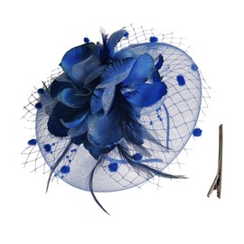 Women Flower Fascinator Hat Tea Party Hat Wedding Feather Fascinator Headband