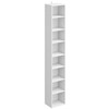 IRONCK Tall Narrow Bookshelf 8 Tiers, Compact Corner Bookcase, Easy