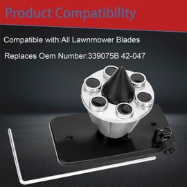 PUZZLEDEER Blade Balancer Replace 339075B Lawn Mower Blade Balancer Magnetic Wall Mount 42-047 Black Smooth Cutting Lawnmower Blade Balance Tool