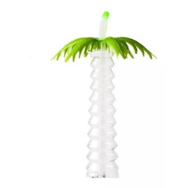 KFMX 6 Vasos Palmera Tipo Yarda Colores Fiesta Hawaiana Tropical