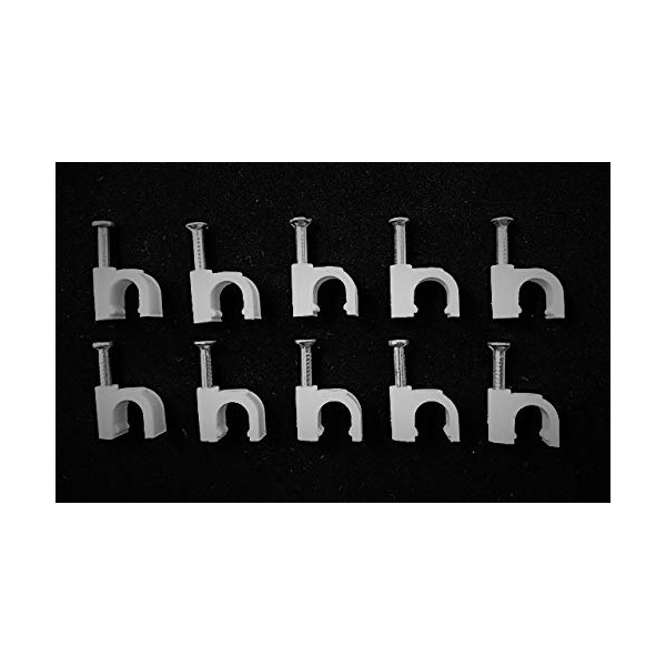 Round 1/4" (6 mm) Cable Wire Clips Cable Management Cord