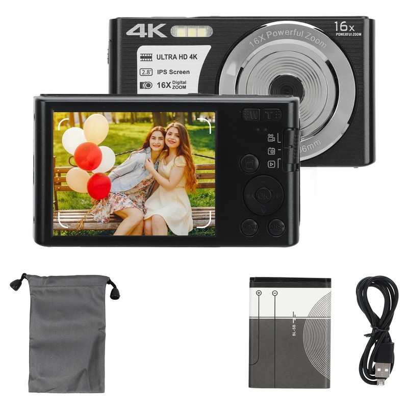 4K Digital Camera 48MP 2.8 Inch 16X Digital Zoom Portable