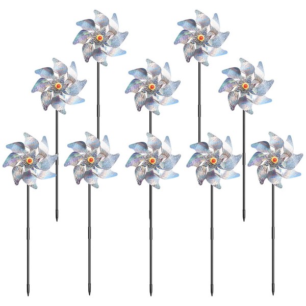 Sparkly Holographic Pinwheel Reflective Whirl Pinwheels Spinners Windmill Bright Blended