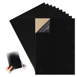 Amzlysdok 10PCS Black Felt Sheets with Self-Adhesive Backing,Soft Felt Fabric, Durable and Wear-Resistant for Crafts, Jewelry Box Lining, Home Décor, and DIY Projects (8.3"x11.8")