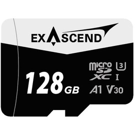 Exascend Element UHS-I microSD Card, U3, V30, A1, up to 100MB/s, Ideal for Smartphones, Cameras, Drones, Game Consoles, dashcams