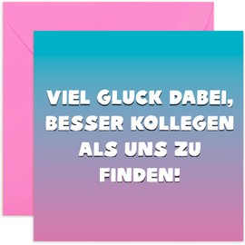 Old English Company Hilarious Leaving Cards for Coworkers - Leaving Gifts for Men and Women - Retirement Card for Boss - For Him or Her - With Envelope