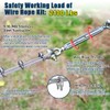 Fologtoo 50FT 1/4" Wire Rope Kit, Stainless Steel Cable with