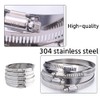 4 Pack 304 Stainless Steel Duct Clamp Worm Gear Adjustable