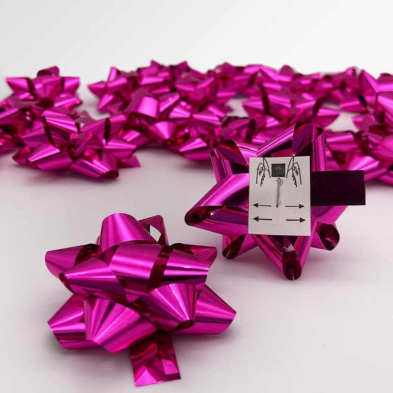Kissymix 5cm Medium Metallic Bows Set of 80 Blue &