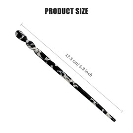 10 Pieces Acetate Hair Sticks, Women Styling Hair Vintage, Leopard Print Tortoise Shell Hairpin, Girls Chopsticks Hairpins, Disk Hair Sticks for Long Hair, Hair Accessories with Flannelette Bag