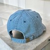 Puerto Rico Distressed Dad Hats Metal Buckle:_Light Denim Heart