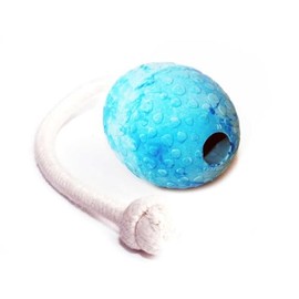 Wolters Ostrich Egg Natural Rubber with and without Rope, Colour: Aqua + Rope, Size: M 80 x 60 mm