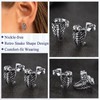 Cobra Stud Earrings for Women Silver Tiny Ear Studs Stainless