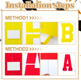 Briwooody 3 Pcs Large ABC Friend Street Party Decorations 31.5 Inch Yard Sign Jumbo Photo Booth Props Graduation of 2025 Yellow Red Blue Party Decoration for Grad Party Supplies