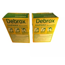 2 NEW BOXES Debrox Earwax Removal Kit, Includes Drops and Ear Syringe Bulb 12/25