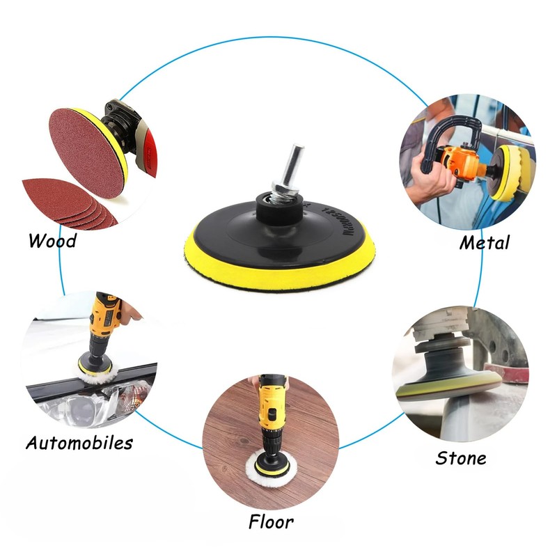 2 Pcs 4 Inch Hook and Loop Backing Plate Orbital