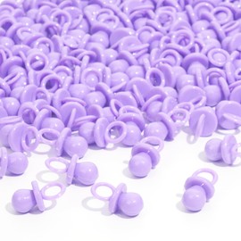 Baby Shower Pacifiers, 150 Mini Pacifiers for Baby Shower, Cute Plastic Pacifiers for Baby Shower Game, Decoration DIY, Gender Reveal Party Table Scatter/Baby Shower Party Favors (Purple)