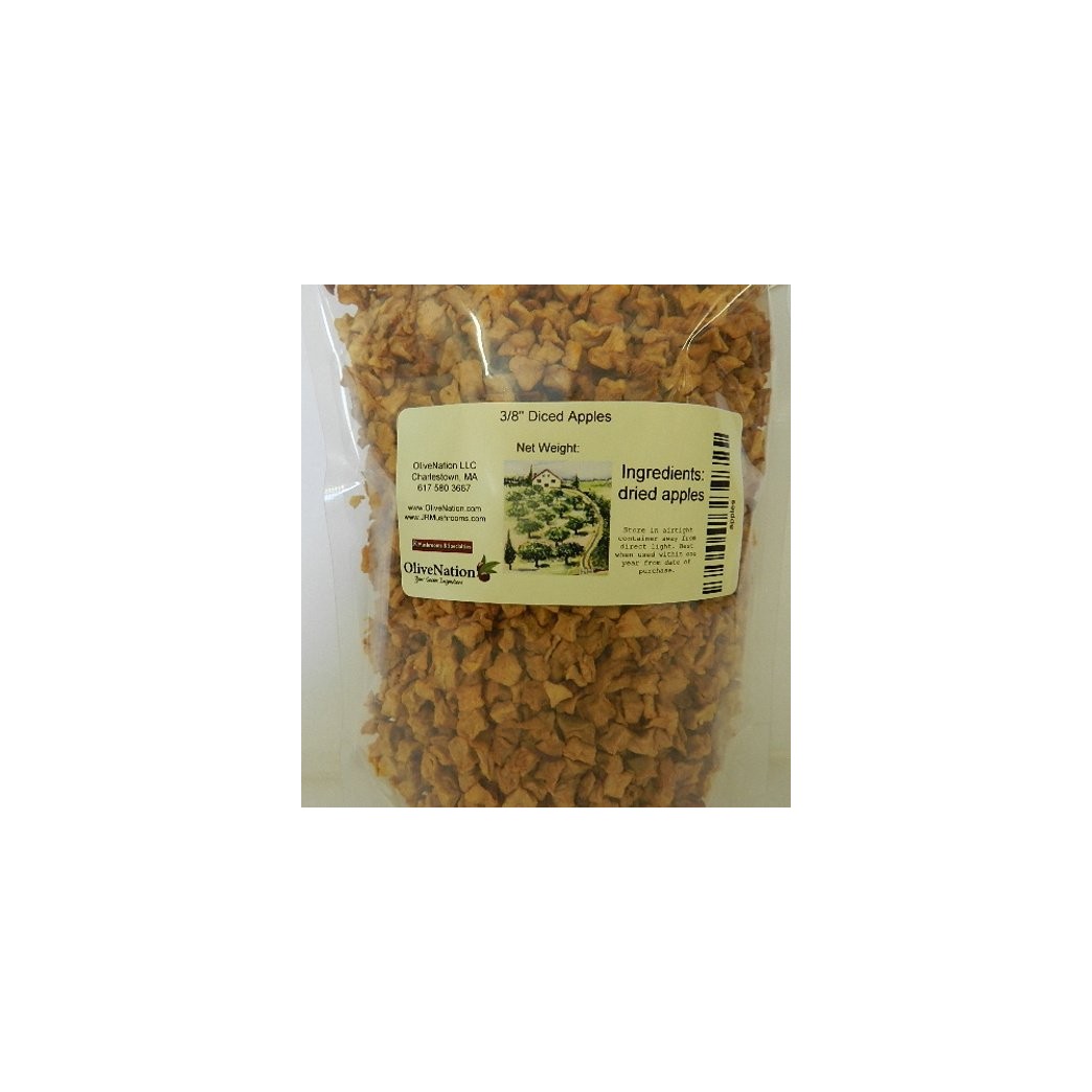 OliveNation All Natural Dried Diced Apple, Peeled and Cored, Non-GMO, Gluten Free, Kosher, Vegan - 8 ounces