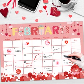Desk Calendar 2024-2025 - Colorful Desk Calendar from January 2024 to June 2025, 11.5 x 17 inches, 18 Monthly Calendar with Hanging Rope, Notes and Large Ruled Blocks for Home School Office